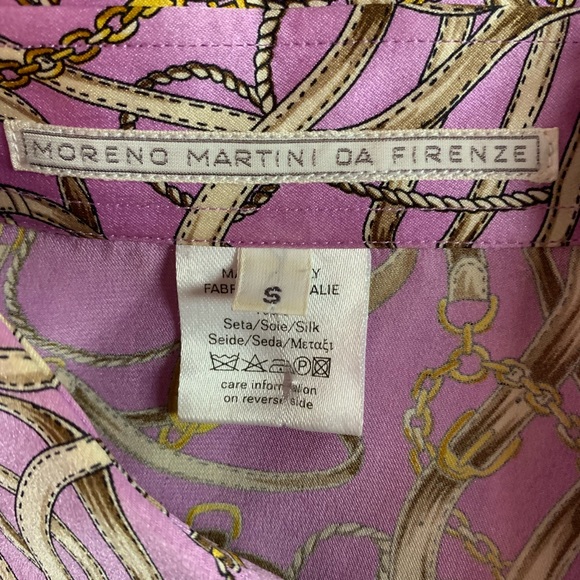 Purple 100% Silk Horsebit Blouse - Picture 4 of 4